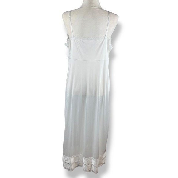 Vintage Adonna Womens Plus Size 42 Lace‎ Slip Dress XL XXL Bridal Babydoll Volup - Picture 2 of 16